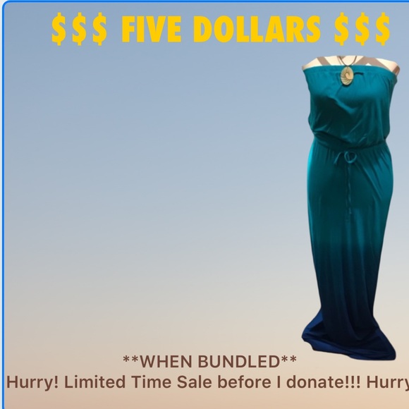 Dresses & Skirts - Only $5 Dollars when Bundled!!!! 👻✅ 👗💋🎉 Beautiful Strapless blue ombré dress